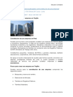 Constitucion de Empresa, Libros Contables, Ratios Financieros Aplicacion y Tributacion