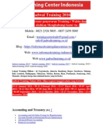 Jadwal Training Tahun 2016