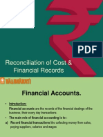 Chapter 3 Reconciliation of Cost Financial Records