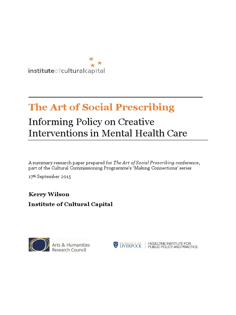The Art of Social Prescribing - Kerry Wilson | PDF | Mental Health ...