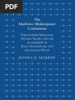 Donna N. Murphy-The Marlowe-Shakespeare Continuum - Christopher Marlowe, Thomas Nashe, and The Authorship of Early Shakespeare and Anonymous Plays-Cambridge Scholars Publishing (2013) PDF