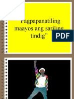 YUNIT 2 ARALIN 8 EPP HOME ECO Pagpapanatiling Maayos Ang Sariling Tindig