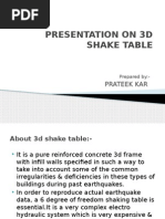 Presentation On 3d Shake Table