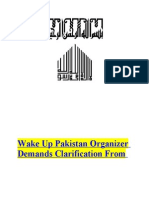 Wake Up Pakistan Organizer Demands Clarification From Zaid Hamid
