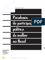 Os Paradoxos da Participação política da mulher no Brasil - CÉLI REGINA JARDIM PINTO