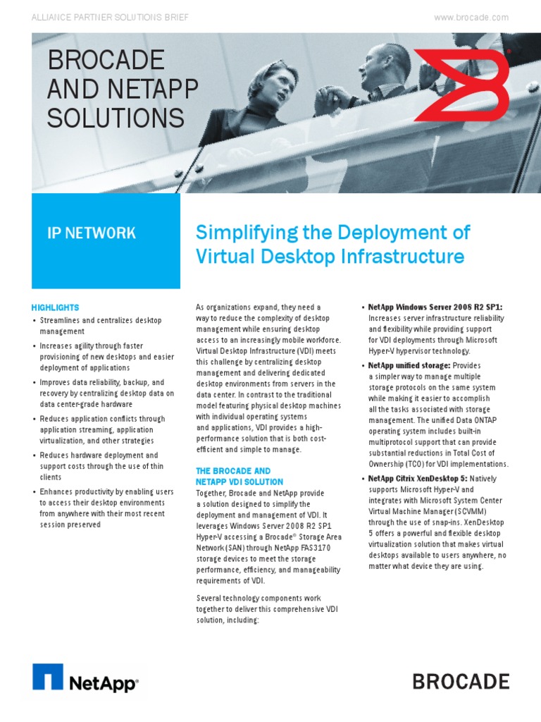 Brocade and Netapp Solutions: Simplifying The Deployment of Virtual ...