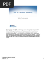 Unit 15: Conditional Processing