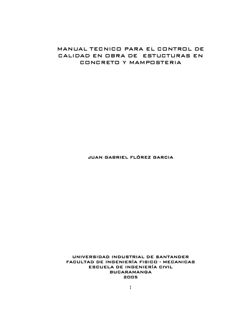Control de Calidad en Concreto y Mampostería | PDF | Cemento | Hormigón