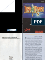 The Lord of the Rings Volume 1 Manual SNES