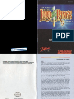 The Lord of The Rings Volume 1 Manual SNES