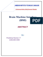 Brain Machine Interface (BMI) : Pradeep Kumar. P 1DA10EC408