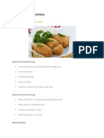 Resep Kroket Kentang