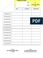 Actividades de Tutorías