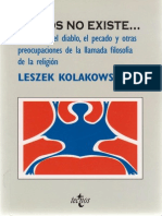 Leszek Kolakowski Si Dios No Existe 