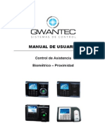 Manual de Usuario Control de Asistencia Biométrico - Proximidad