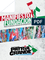 274505609 Manifiesto Fundacional de Patria Grande