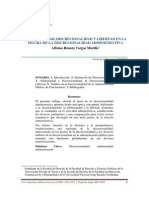 Arbitrariedad Discrecionalidad y Libertad en La Figura de La Discrecionalidad Administrativa