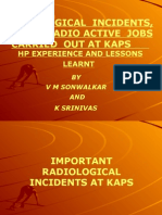 Radiological Incidents, Major Radio Active Jobs Carried Out at Kaps