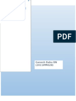 Ganesh Babu BN (2011IPM028) : Term II PGP1 (2014-15)