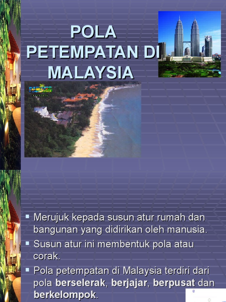 Bab 12: Pola Petempatan Di Malaysia  PDF