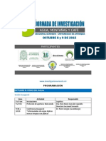 Programacion Tercera Jornada de Investigación