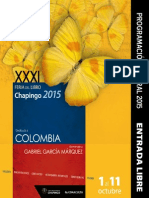 Cartelera XXXI Feria del Libro Chapingo 2015