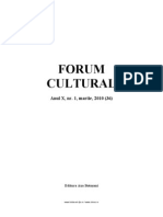 Revista Forum cultural, anul X, nr. 1, martie 2010 (36)