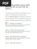 As 100 Melhores Dicas Para Emagrecer Do Doctor Oz