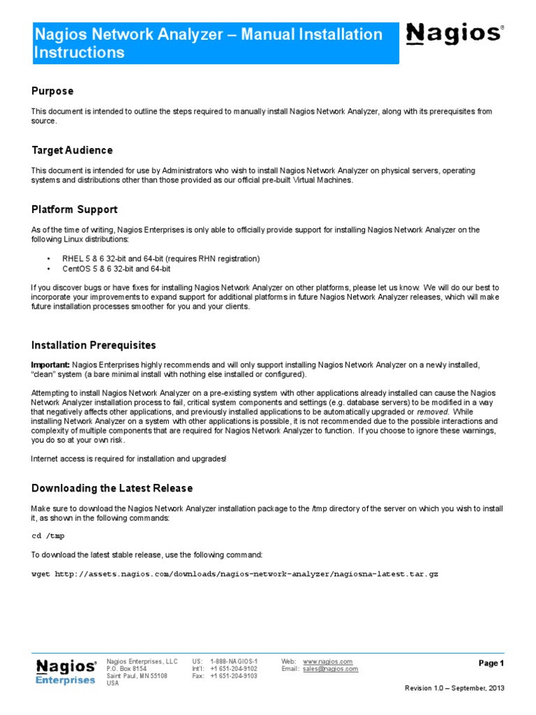 Network Analyzer Manual Installation Instructions PDF  Server