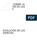 Teorias Sobre La Evolución de Las Especies