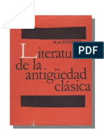 Literatura de La Antiguedad Clasica - Forster, H. A