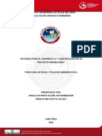 2005 Estudios para El Desarrollo y Construcción de Un Proyecto Inmobiliario