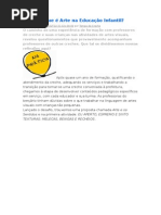 Afinal, o Que é Arte Na Educação Infantil