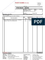 Purchase Order FORMAT With GRN