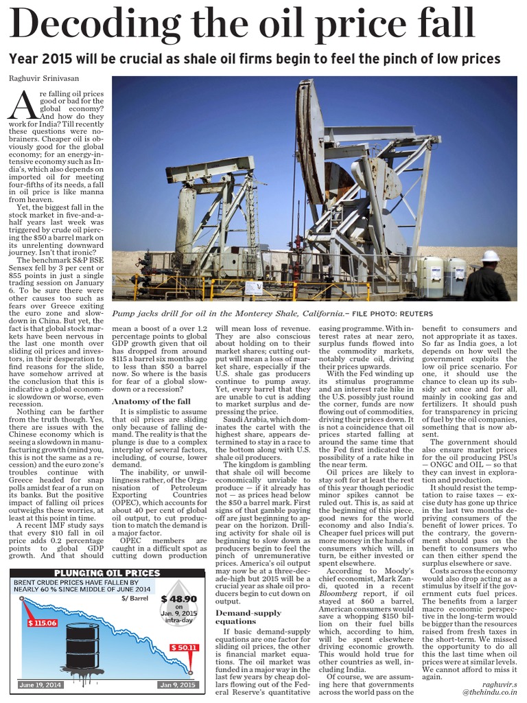 Decoding The Oil Price Fall | PDF | Price Of Oil | Opec