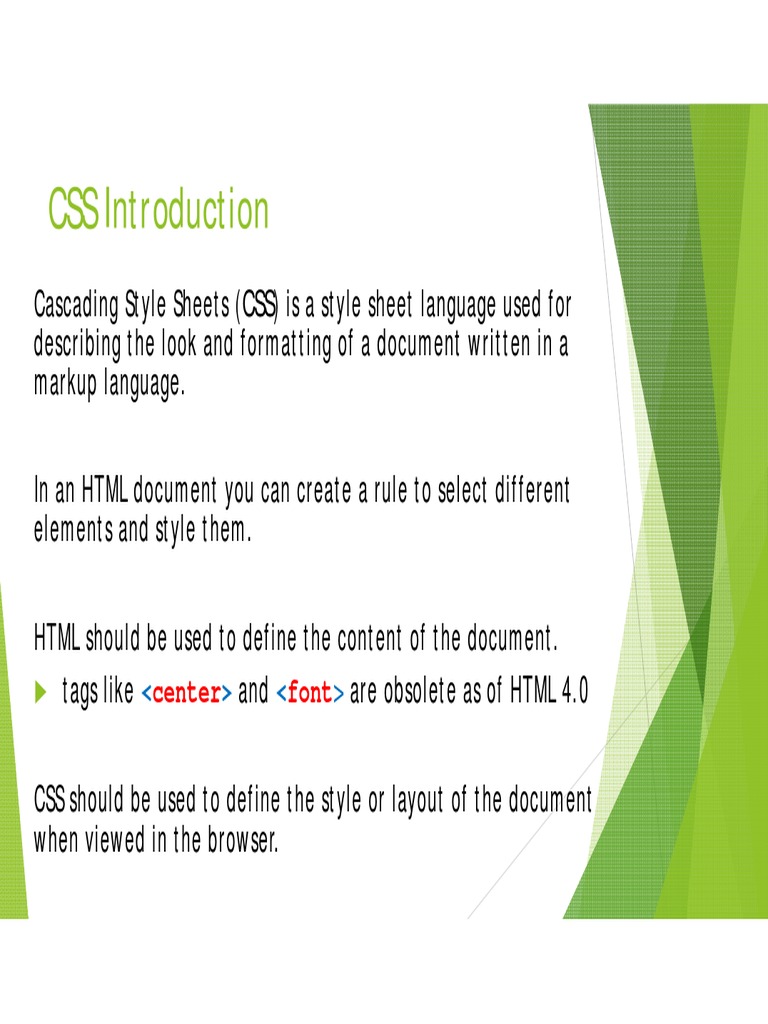 Css Introduction | PDF | Cascading Style Sheets | Html Element