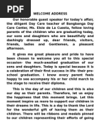 Free Opening Remarks For Moving Up Ceremony