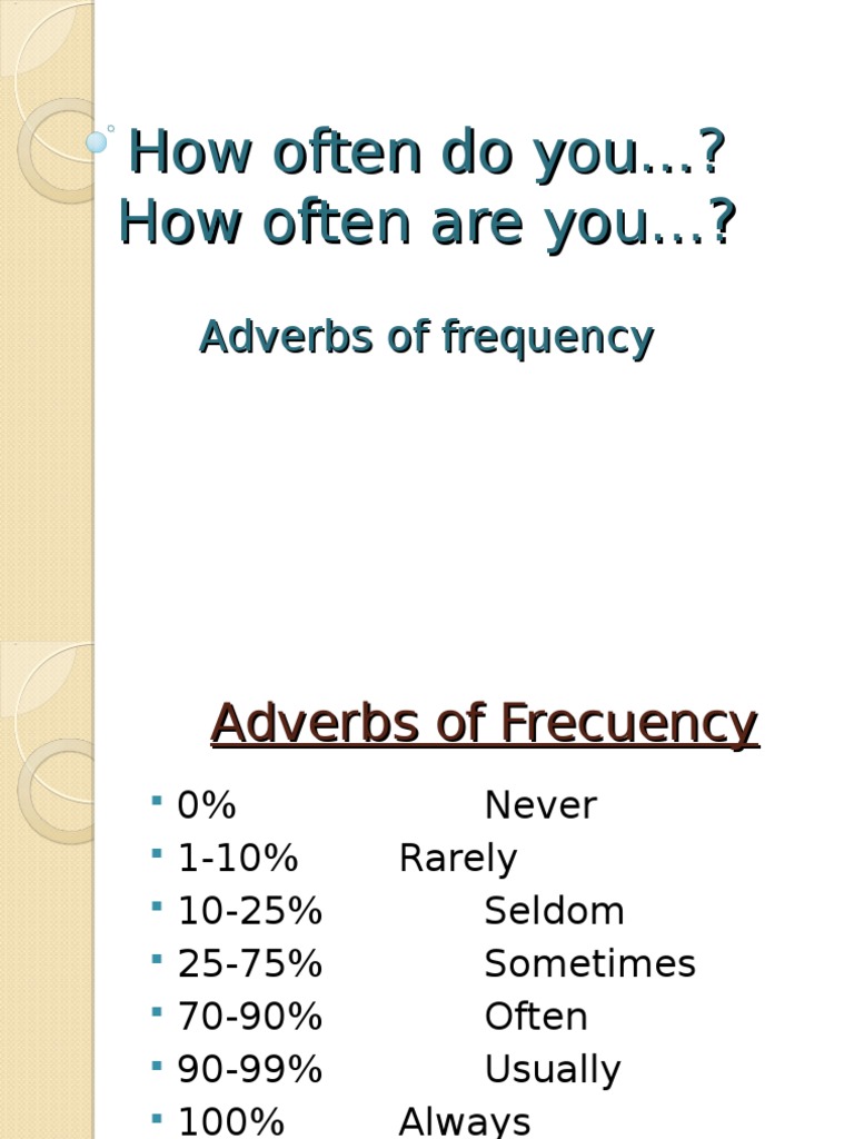 Understanding Adverbs of Frequency | PDF