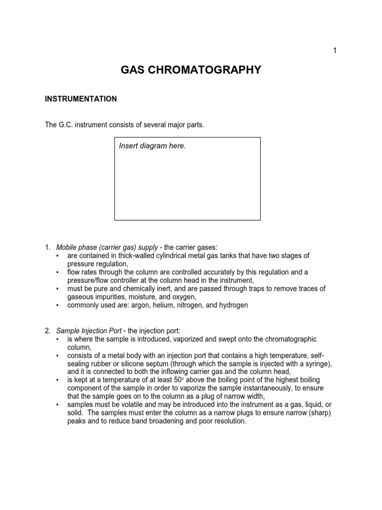 (6.) Chromatography Lecture Notes Chromatography Gas Chromatography