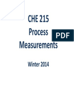 CHE 215 Process Measurements: Winter 2014