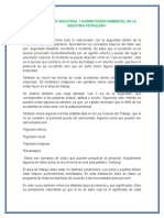 Seguridad Industrial y Normatividad Ambiental en La Industria Petrolera