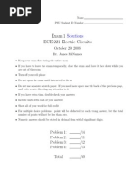 Exam 1 Solutions Electric Circuits