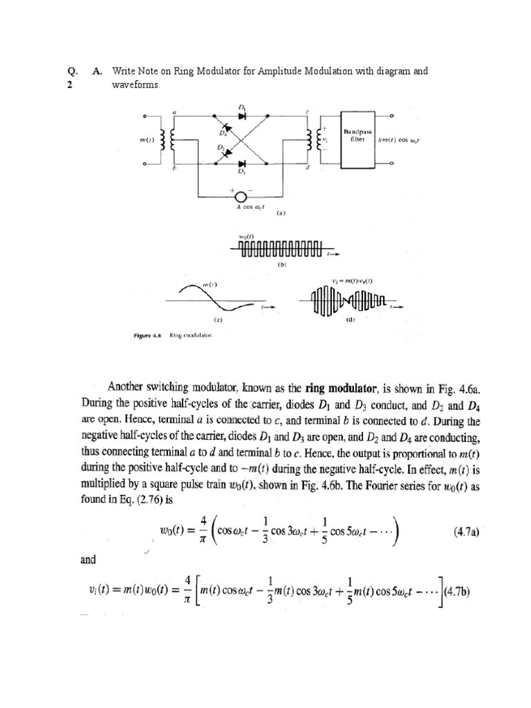 Ring Modulator Circuit Overview | PDF | Science & Mathematics ...