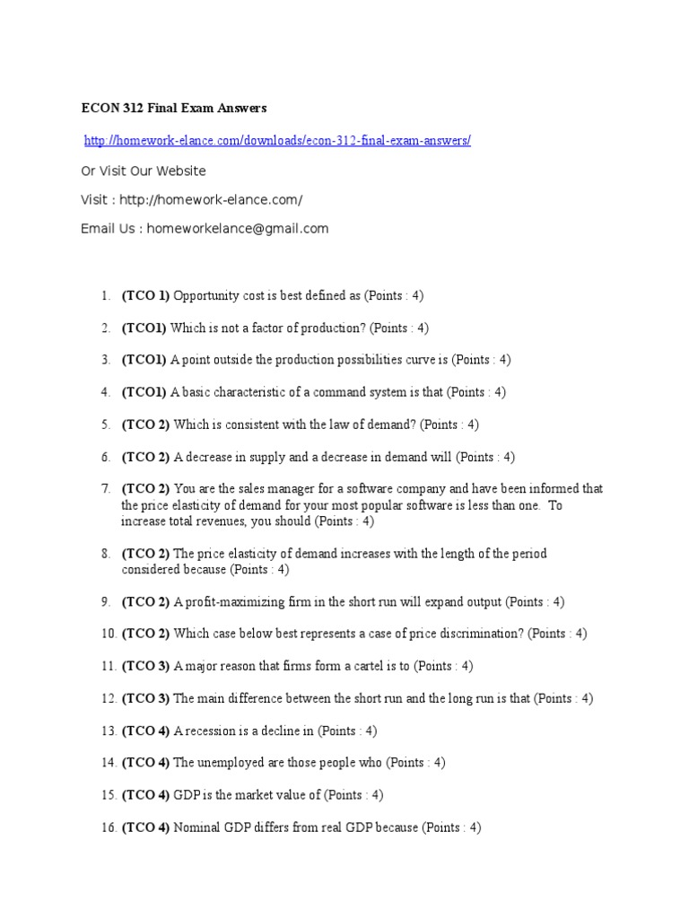 Essay about econ 312 final exam answers 06 picture