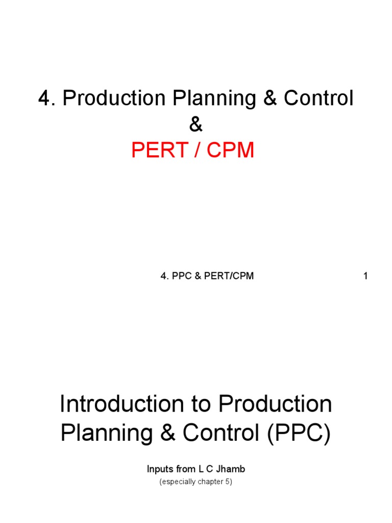 4 Operations Management PERT CPM | PDF | Forecasting | Inventory