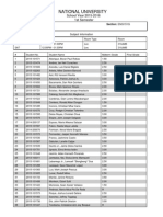 National University: School Year 2015-2016 1st Semester