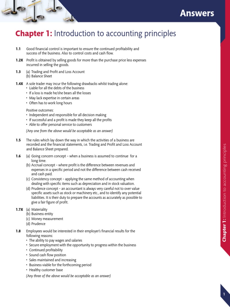 IGCSE Accounting Principles Overview | PDF | Debits And Credits ...