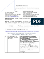 699 Information Regarding The High Commission As Per RTI