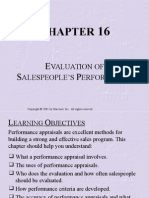 Chapter 16 Evaluation of Sales Performance