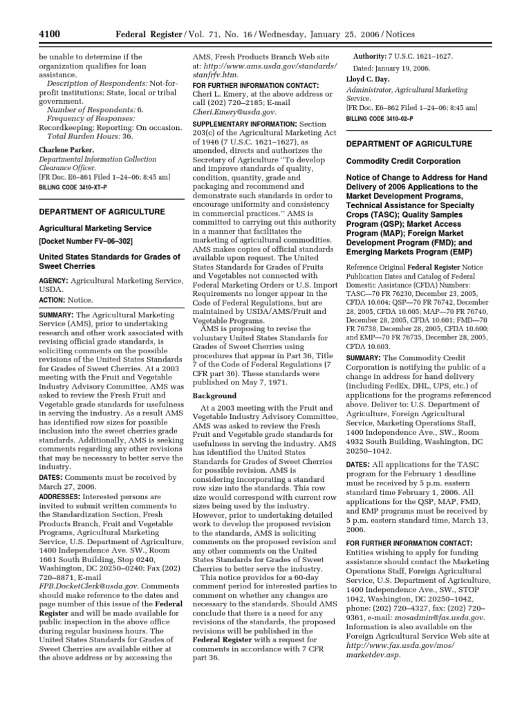 Notice Grants and Cooperative Agreements Availability, Etc. Market